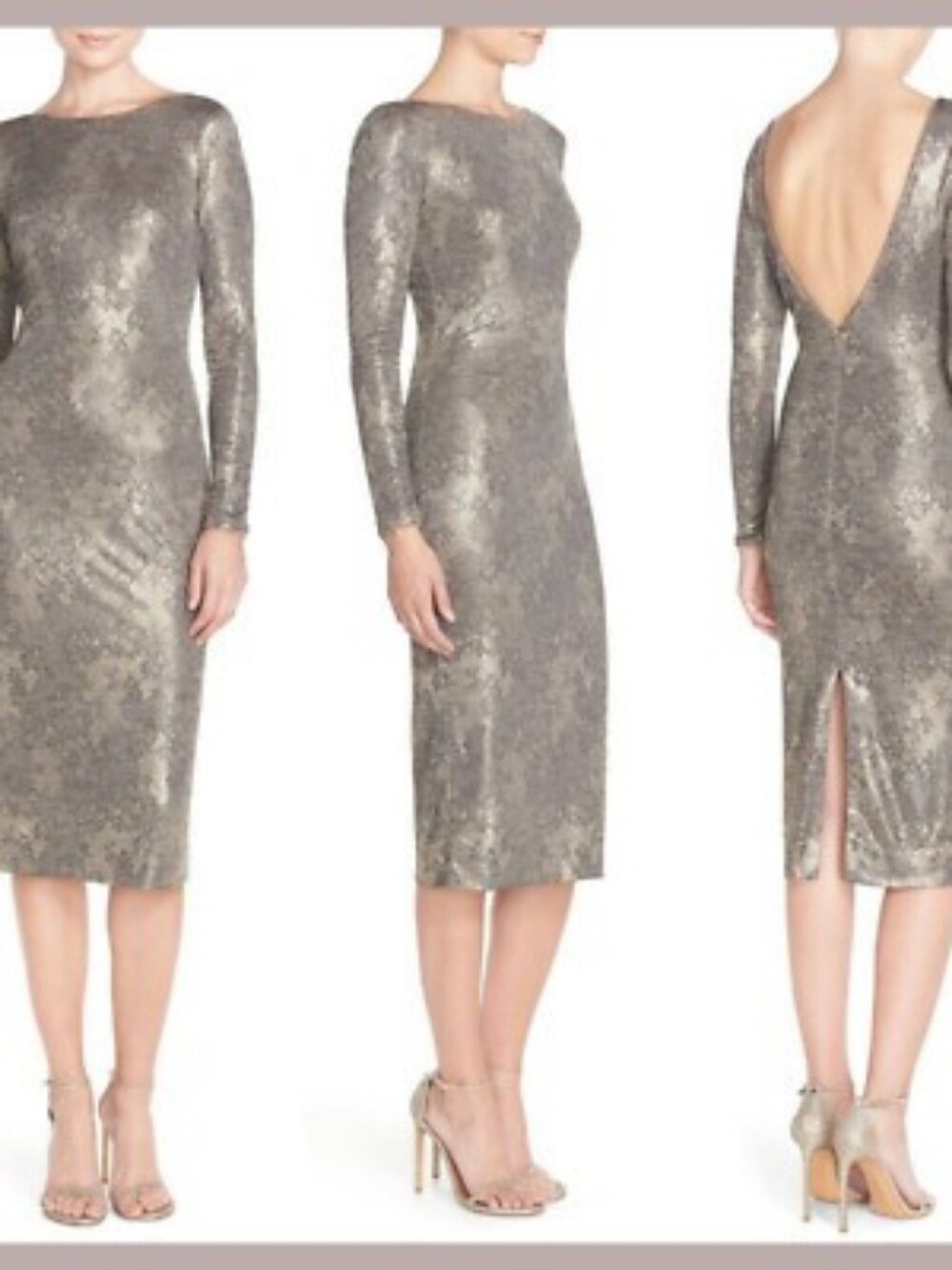NWT Dress The Population Emery Midi Dress